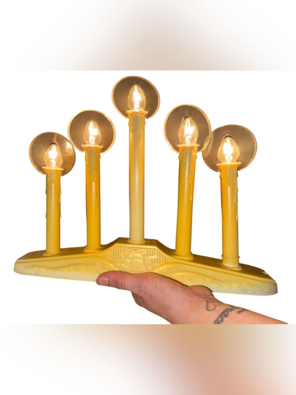 Vintage plug in window candelabra